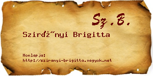 Szirányi Brigitta névjegykártya