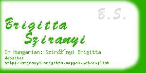 brigitta sziranyi business card